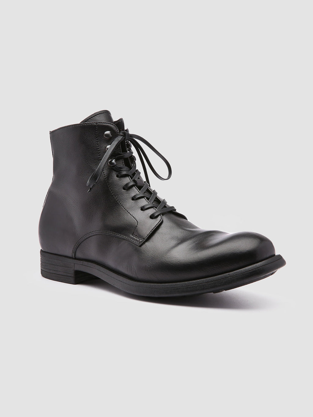 CHRONICLE 004 - Black Leather Ankle Boots - image 3,side view