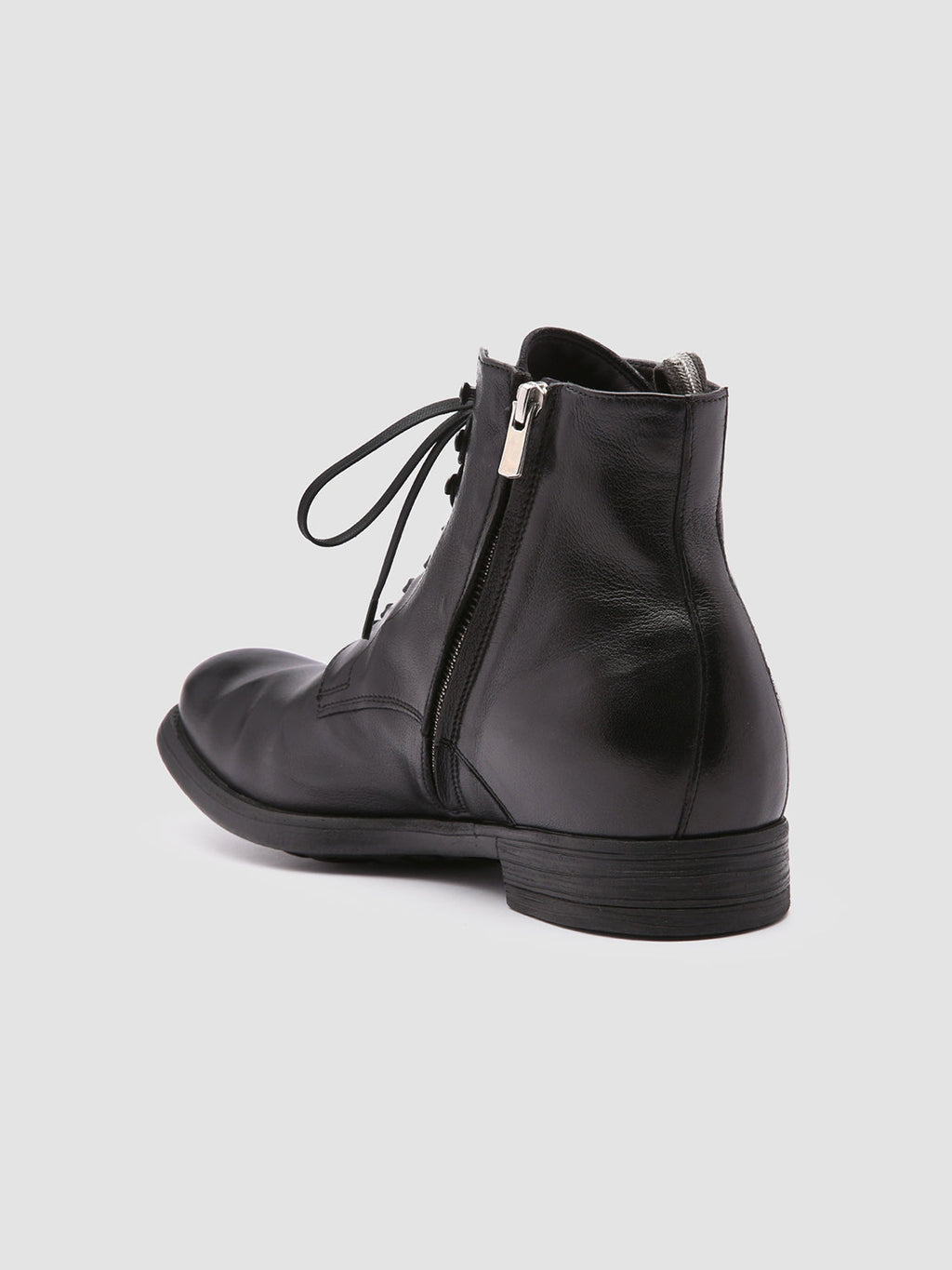 CHRONICLE 004 - Black Leather Ankle Boots - image 4,side view