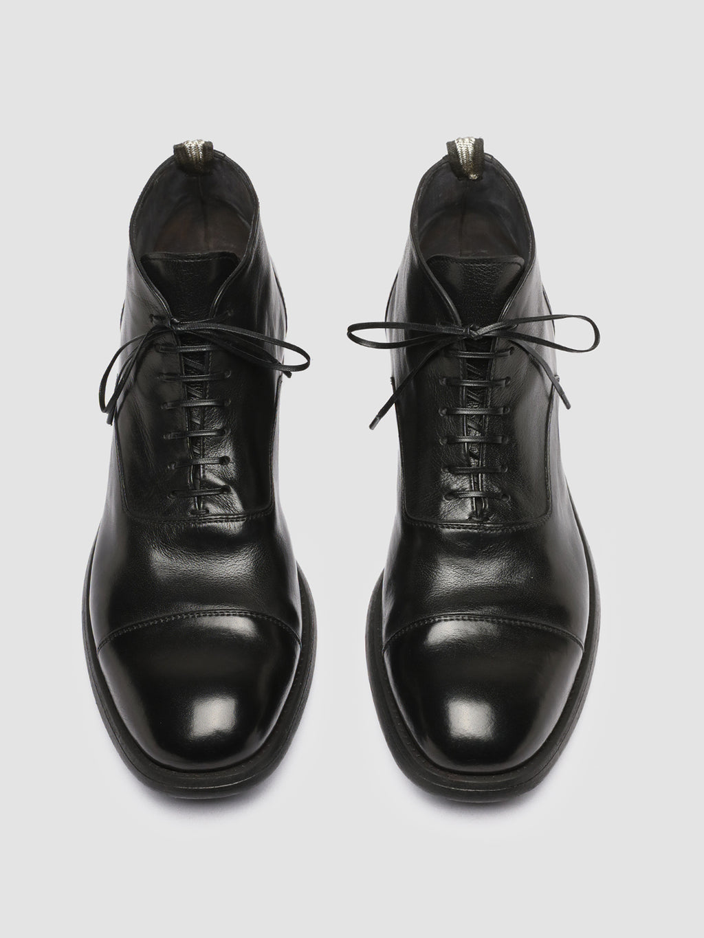 CHRONICLE 057 - Black Leather Lace Up Boots - image 2,side view