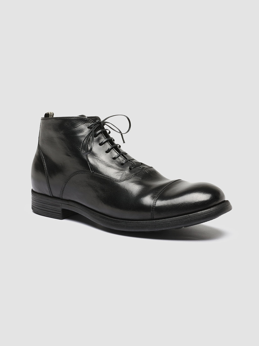 CHRONICLE 057 - Black Leather Lace Up Boots - image 3,side view