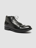 CHRONICLE 057 - Black Leather Lace Up Boots - thumb image 3,side view