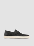 HERBIE 001 - Black Suede Penny Loafers - thumb image 1,side view