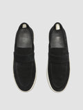HERBIE 001 - Black Suede Penny Loafers - thumb image 2,side view
