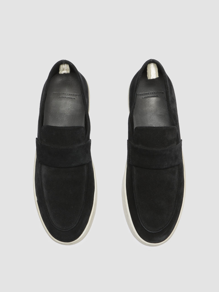 HERBIE 001 - Black Suede Penny Loafers-hover