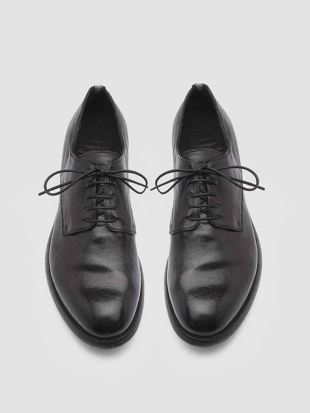 HIVE 008 - schwarze Derbyschuhe aus Leder - image 2,side view