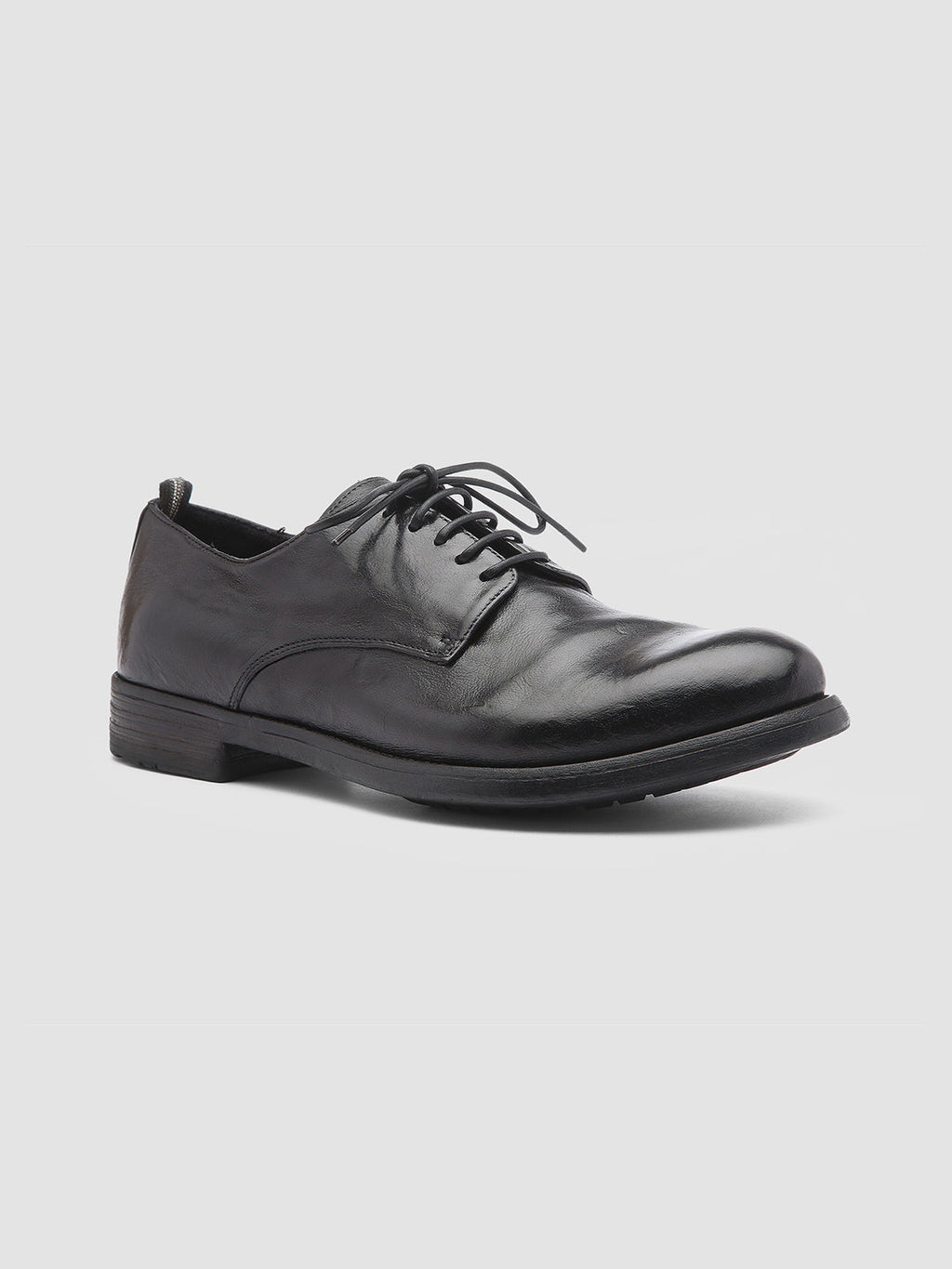 HIVE 008 - schwarze Derbyschuhe aus Leder - image 3,side view