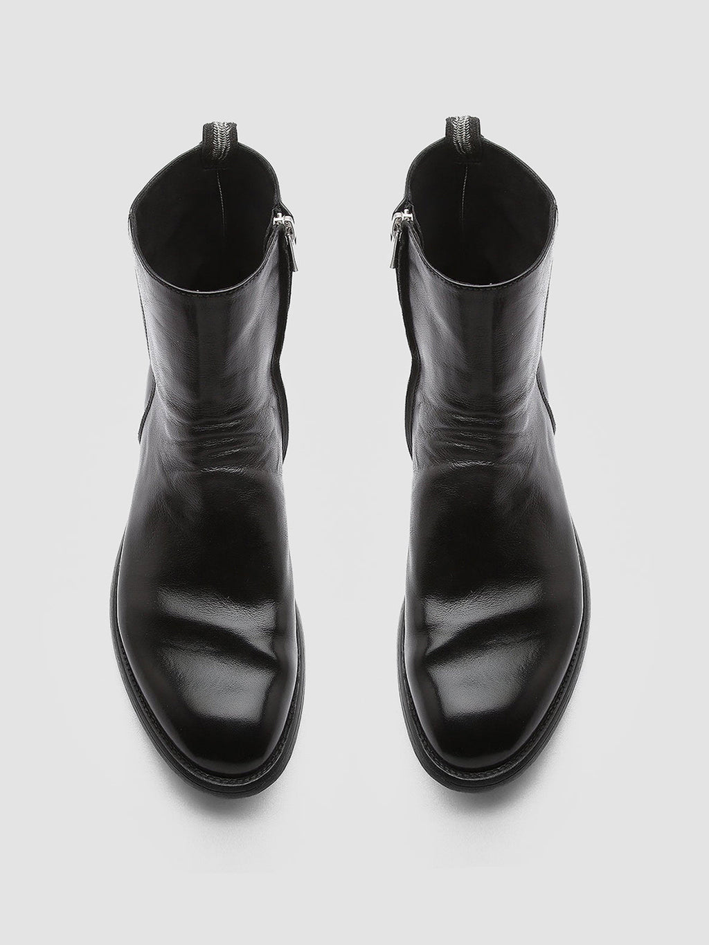 HIVE 010 - Black Leather Boots - image 2,side view