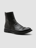 HIVE 010 - Black Leather Boots - thumb image 3,side view