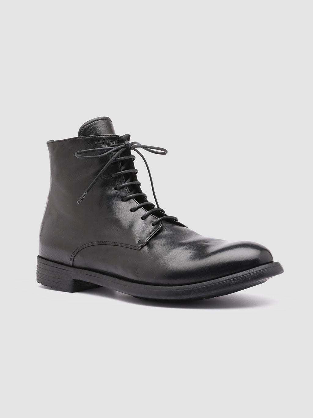 HIVE 016 - Black Leather Boots - image 3,side view