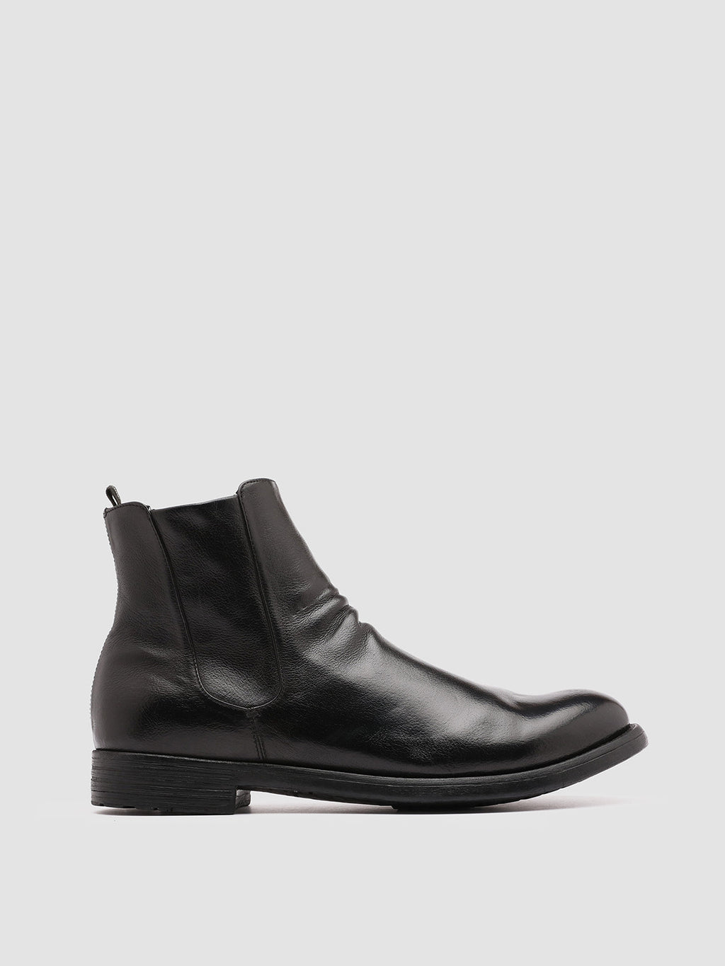 HIVE 036 - Black Leather Ankle Boots - image 1,side view