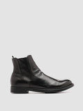 HIVE 036 - Black Leather Ankle Boots - thumb image 1,side view