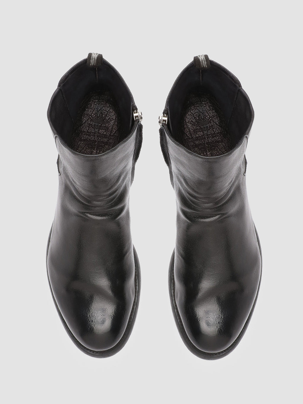 HIVE 036 - Black Leather Ankle Boots - image 2,side view