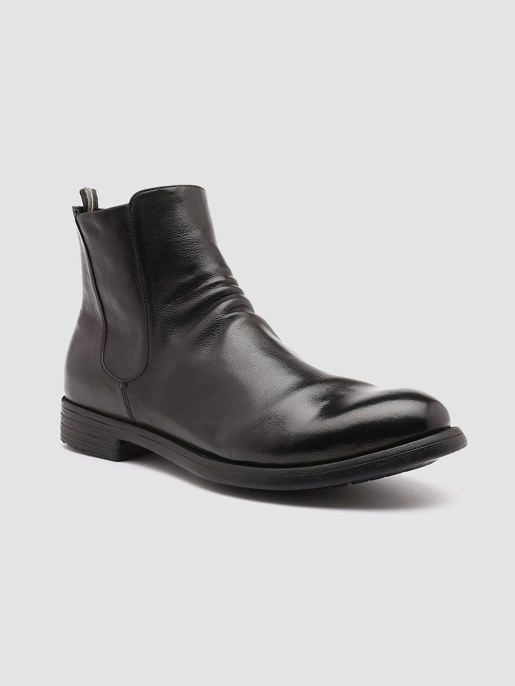 HIVE 036 - Black Leather Ankle Boots - image 3,side view