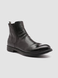 HIVE 036 - Black Leather Ankle Boots - thumb image 3,side view
