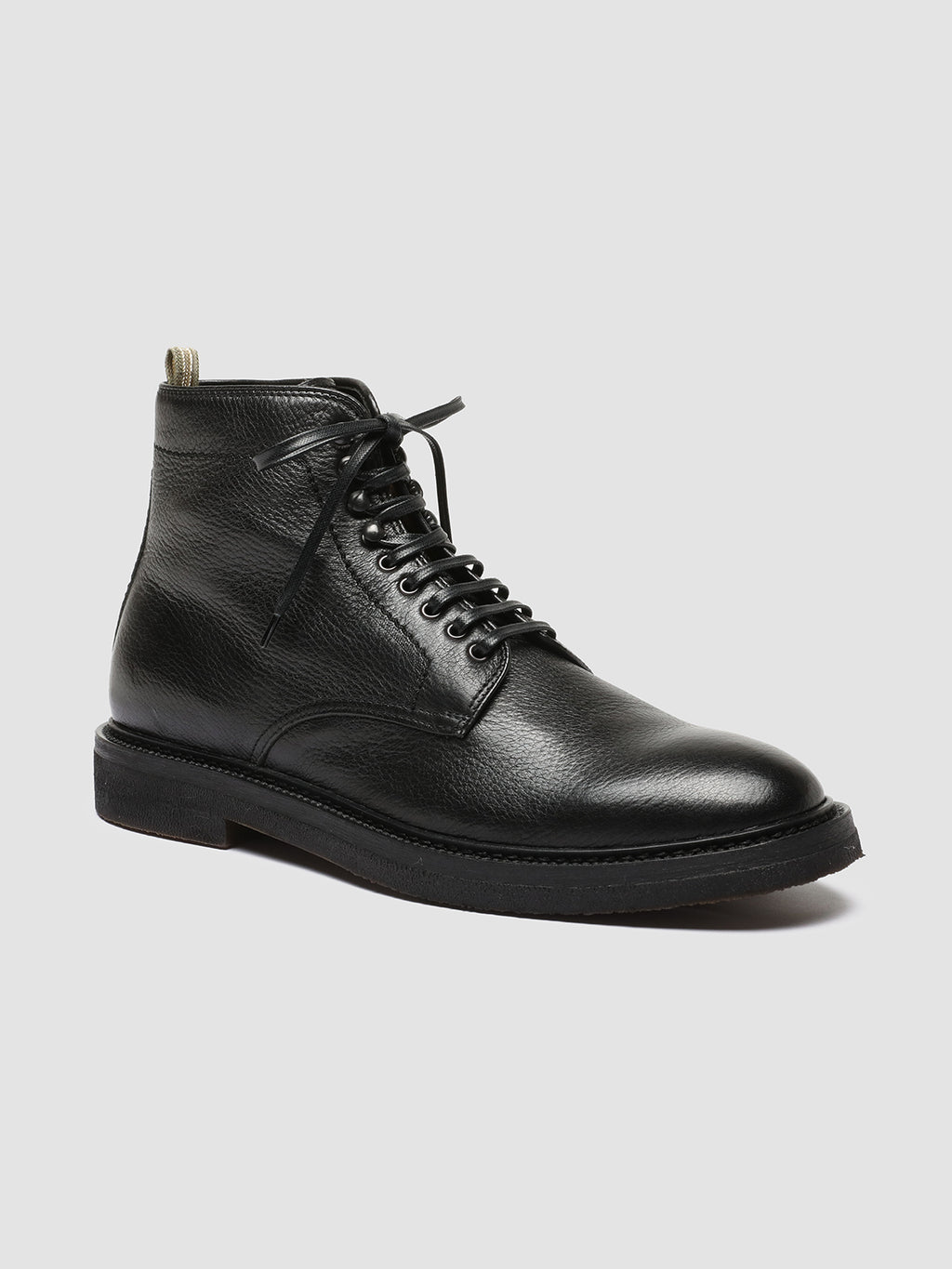HOPKINS FLEXI 203 - Black Leather Lace-up Boots - image 3,side view