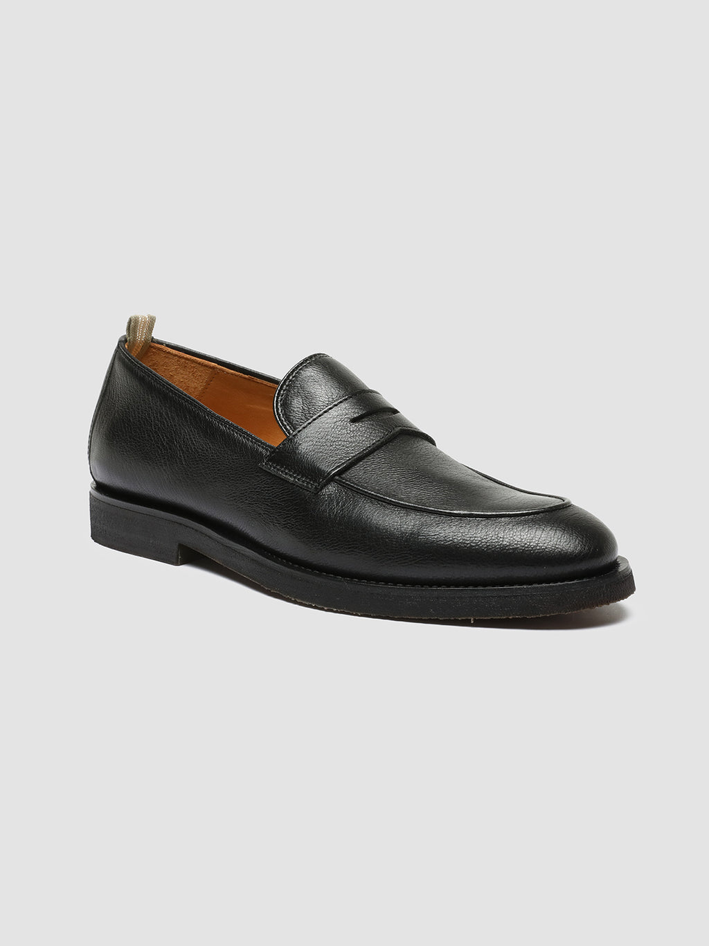OPERA FLEXI 101 - Black Leather Penny Loafers - image 3,side view