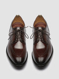 TEMPLE 005 - Burgundy Leather Derby Shoes - thumb image 2,side view