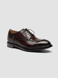 TEMPLE 005 - Burgundy Leather Derby Shoes - thumb image 3,side view