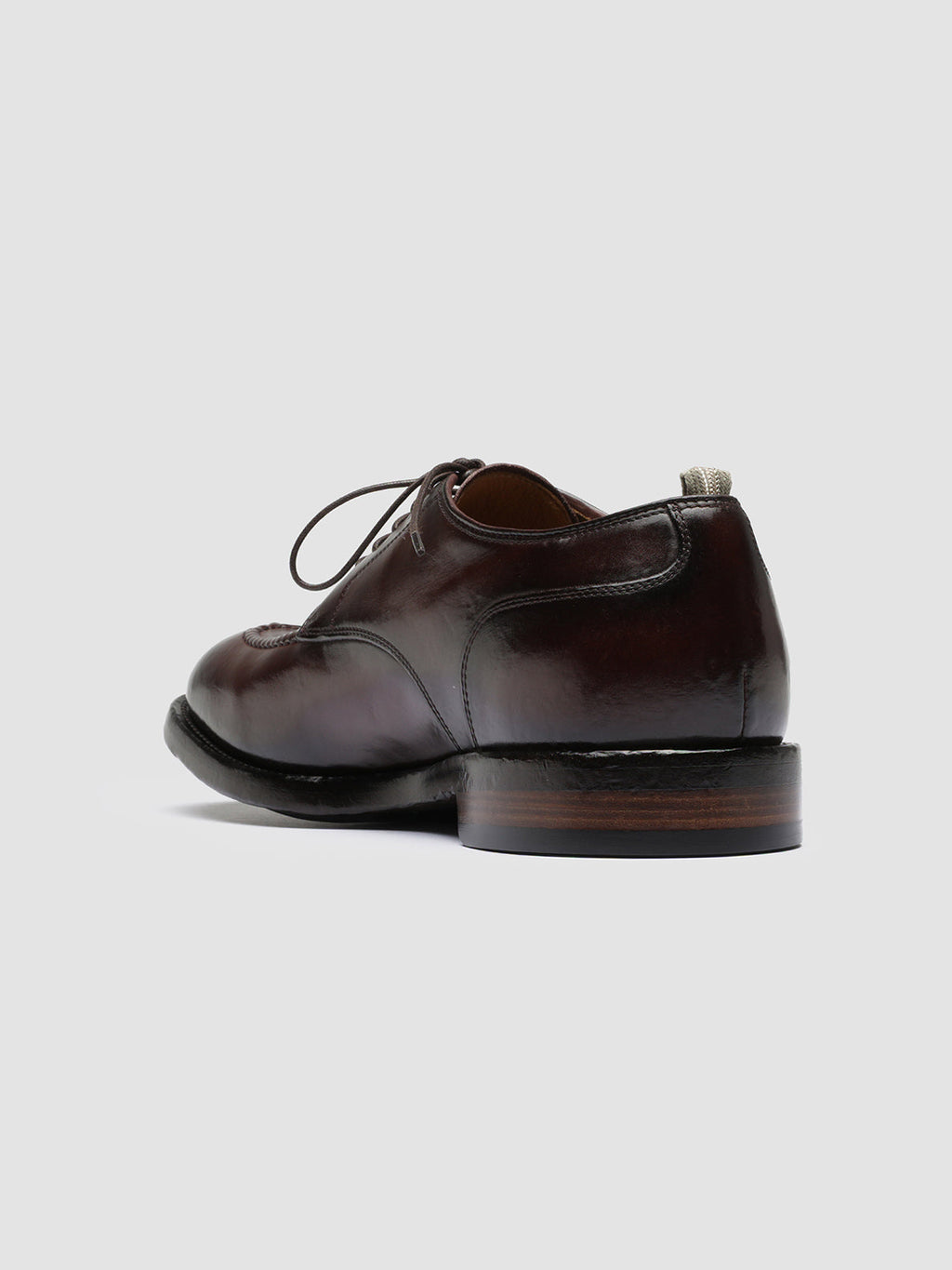 TEMPLE 005 - Burgundy Leather Derby Shoes - image 4,side view