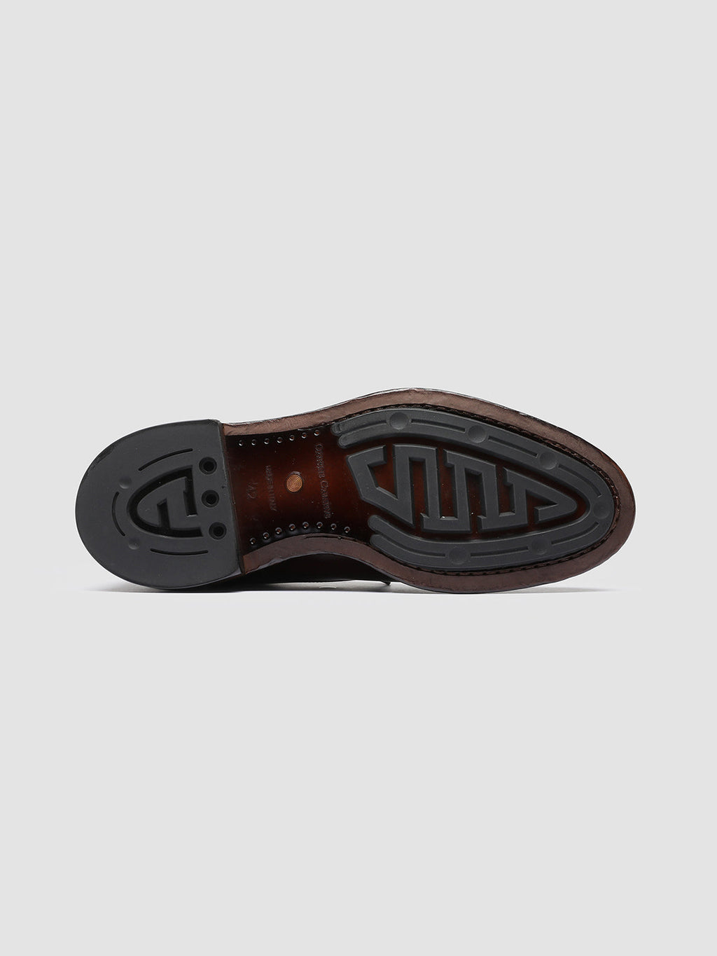 TEMPLE 005 - Burgundy Leather Derby Shoes - image 5,side view