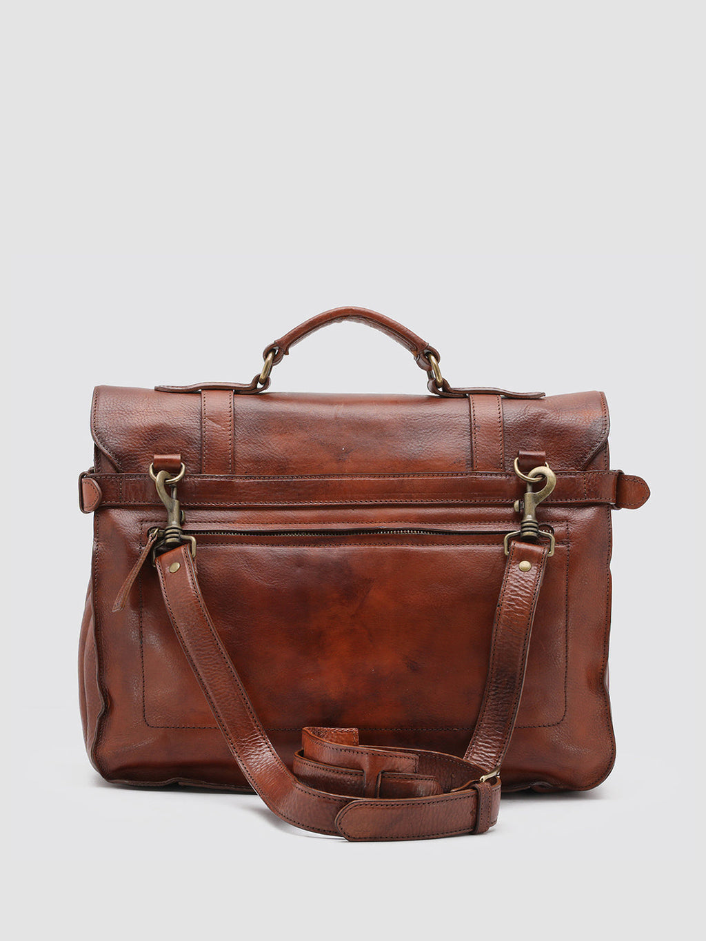 RARE 26 - Brown Leather BriefCase - image 4,side view