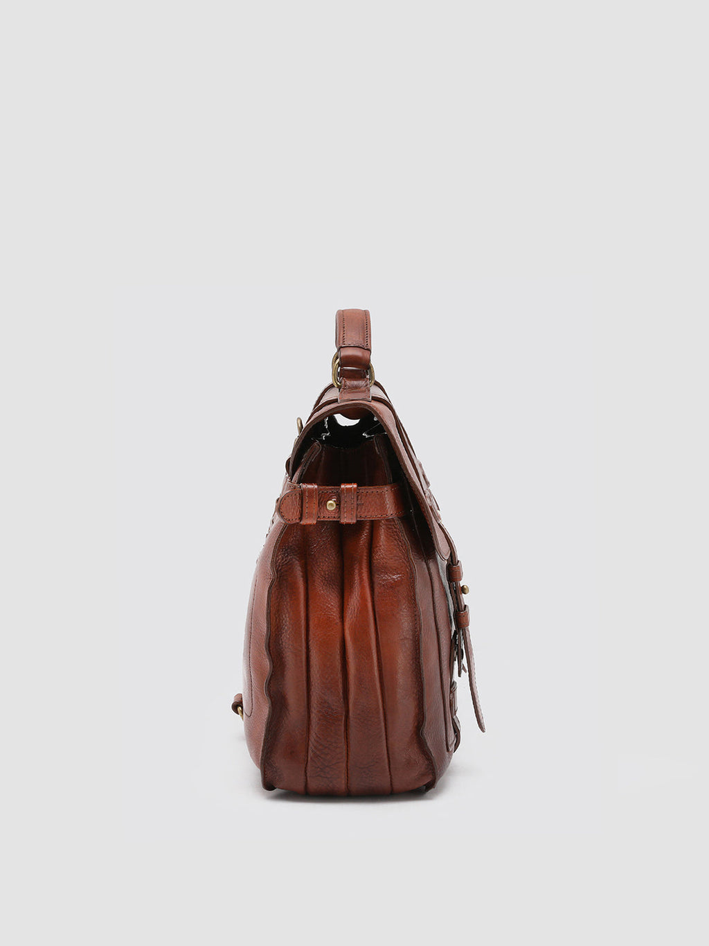 RARE 26 - Brown Leather BriefCase - image 3,side view