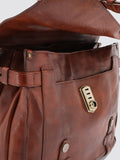 RARE 26 - Brown Leather BriefCase - thumb image 2,side view