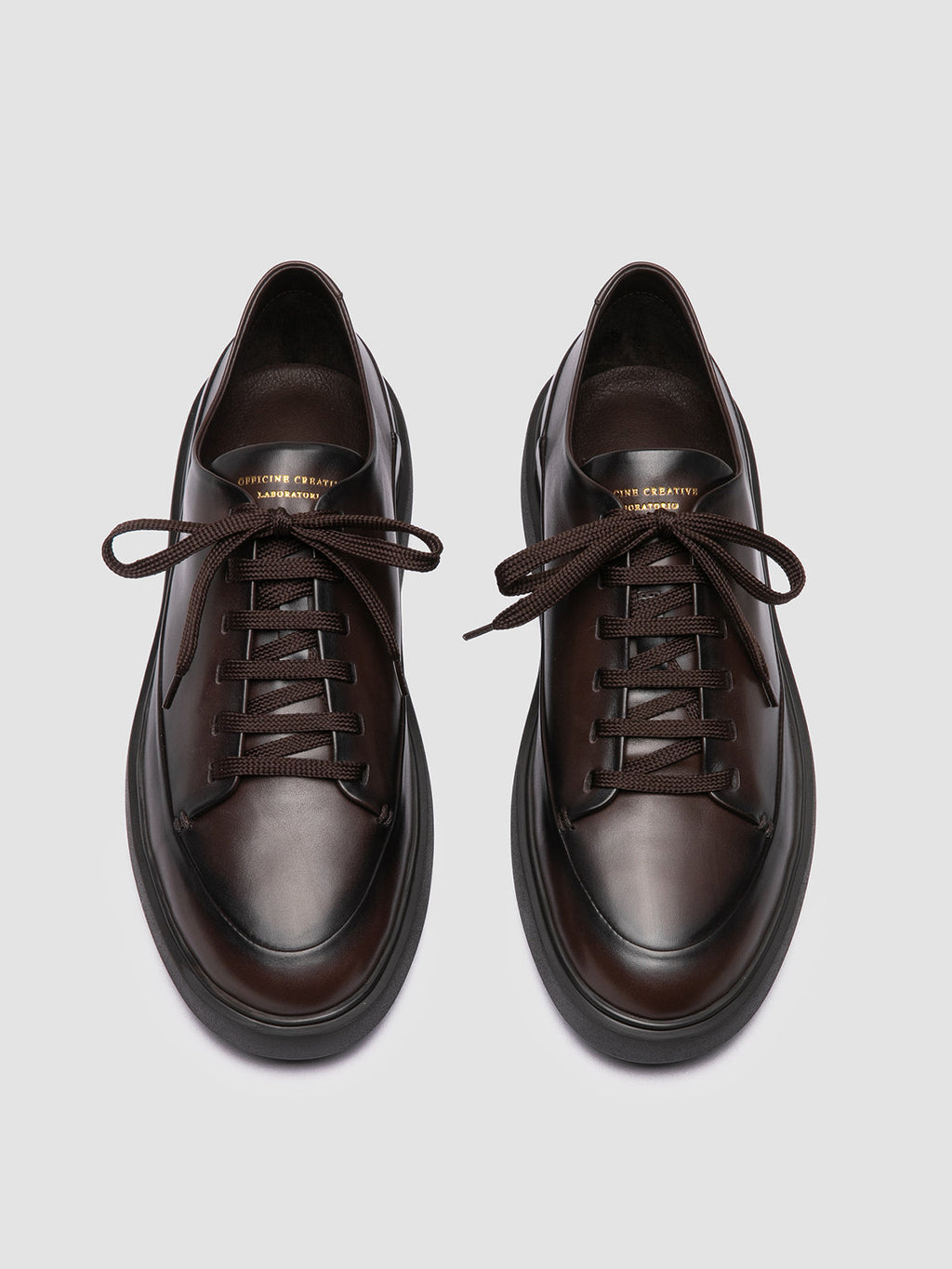 RELEASE 001 - Brown Leather Sneakers - image 2,side view