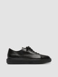 RELEASE 001 - Black Leather Sneakers - thumb image 1,side view