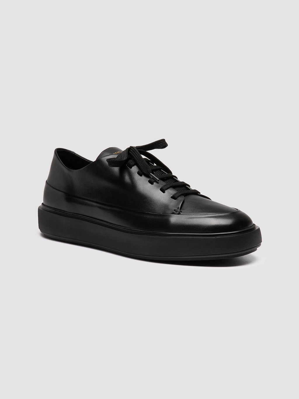 RELEASE 001 - Black Leather Sneakers - image 3,side view
