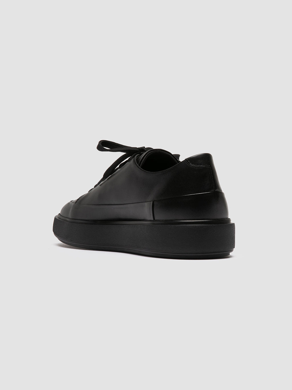 RELEASE 001 - Black Leather Sneakers - image 4,side view