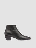 SALLY 001 - Black Leather Booties - thumb image 1,side view