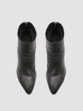 SALLY 001 - Black Leather Booties - thumb image 2,side view