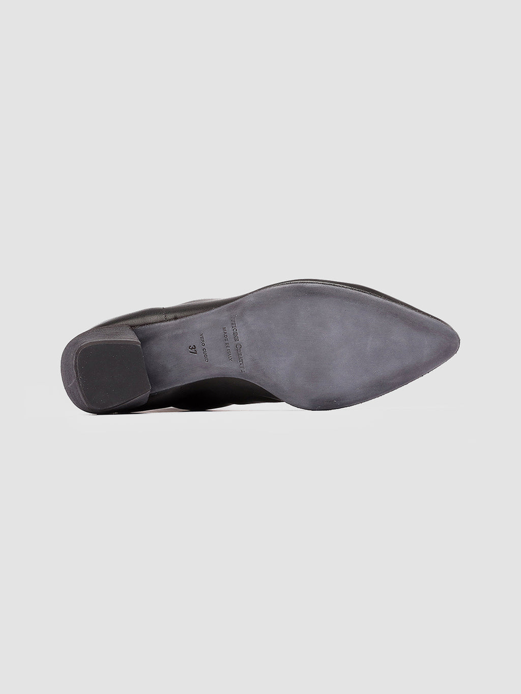 SALLY 001 - Black Leather Booties - image 5,side view
