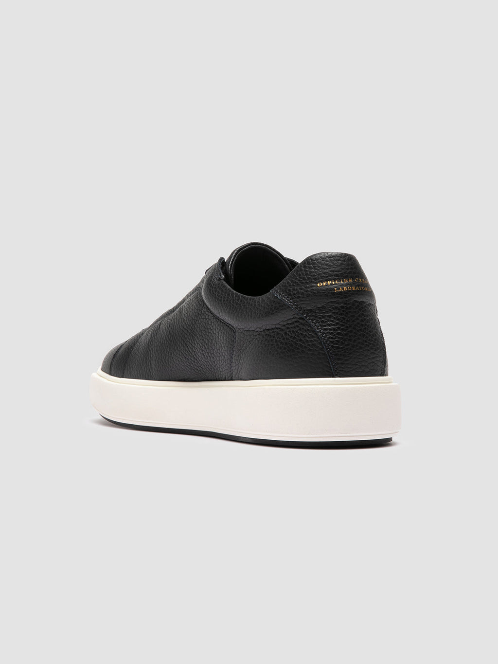 SLOUCH 001 - Blue Leather Low Top Sneakers - image 4,side view