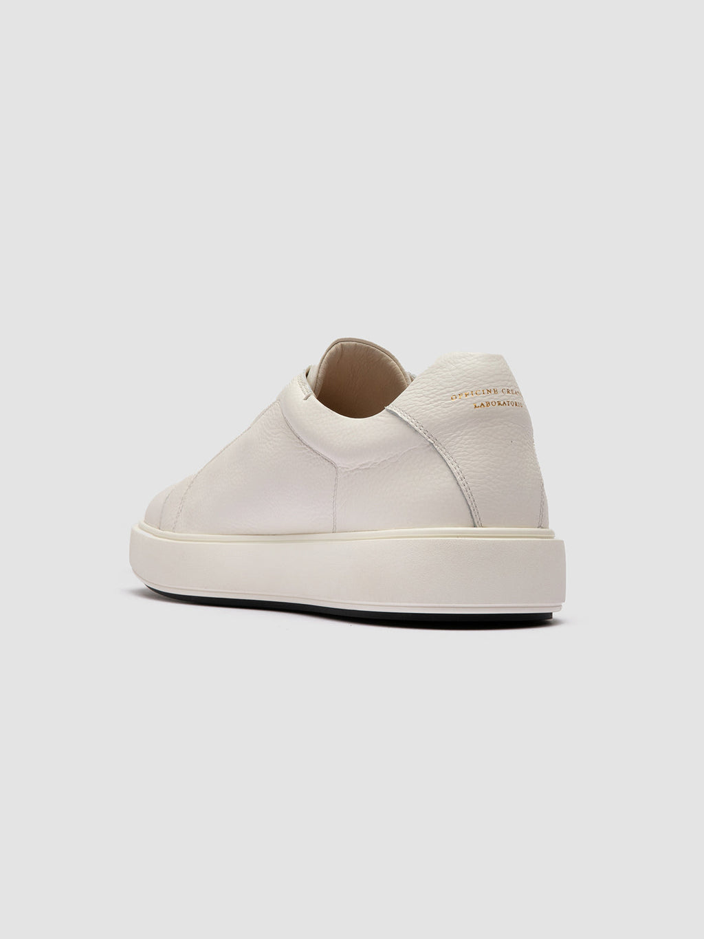 SLOUCH 001 - White Leather Low Top Sneakers - image 4,side view